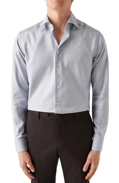 Eton Contemporary Fit Twill Dress Shirt In Navy