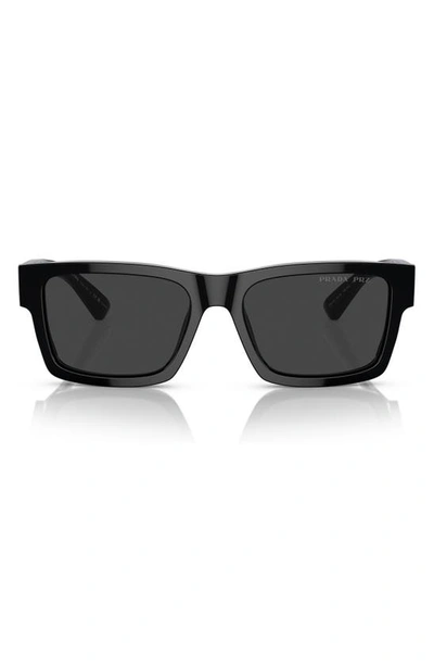 Prada 57mm Gradient Square Sunglasses In Black