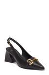 Jeffrey Campbell Nakita Slingback Pointed Toe Pump In Black Gold