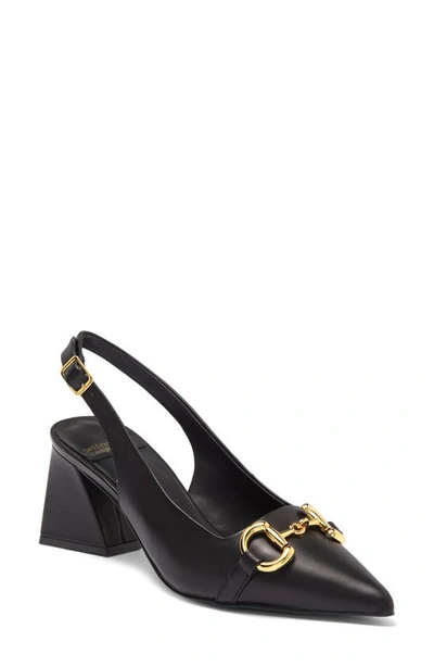 Jeffrey Campbell Nakita Slingback Pointed Toe Pump In Black Gold