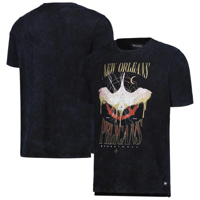 The Wild Collective Unisex   Black New Orleans Pelicans Tour Band T-shirt