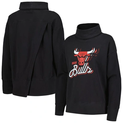 Levelwear Black Chicago Bulls Sunset Pullover Sweatshirt