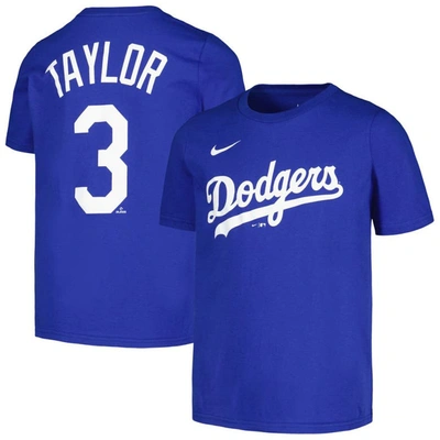 Nike Kids' Youth  Chris Taylor Royal Los Angeles Dodgers Player Name & Number T-shirt
