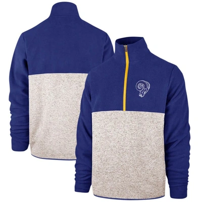 47 ' Royal/cream Los Angeles Rams Colorblock Kodiak Half-zip Jacket