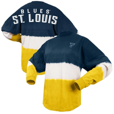 Spirit Jersey Fanatics Branded Navy/gold St. Louis Blues Ombre Long Sleeve T-shirt