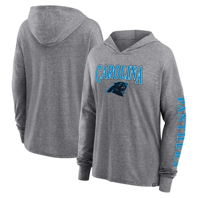 Fanatics Branded Heather Gray Carolina Panthers Classic Outline Pullover Hoodie