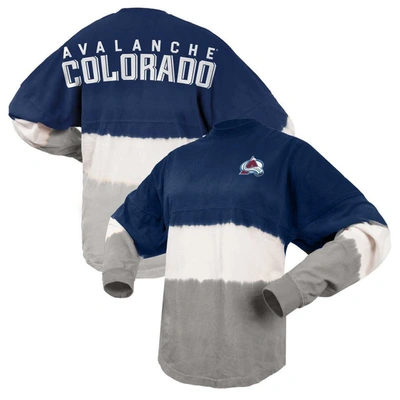 Spirit Jersey Fanatics Branded Navy/gray Colorado Avalanche Ombre Long Sleeve T-shirt