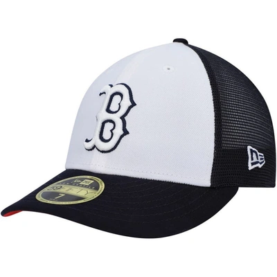 New Era Men's  White, Navy Boston Red Sox 2023 On-field Batting Practice Low Profile 59fifty Fitted H In White,navy