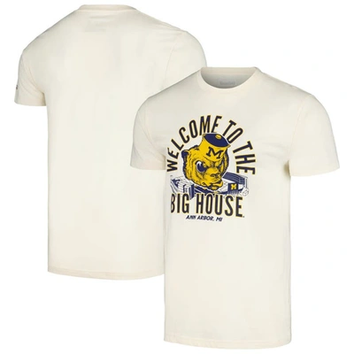 Homefield Cream Michigan Wolverines "welcome To The Big House" T-shirt