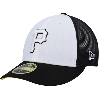 New Era White/black Pittsburgh Pirates 2023 On-field Batting Practice Low Profile 59fifty Fitted Hat In White,black
