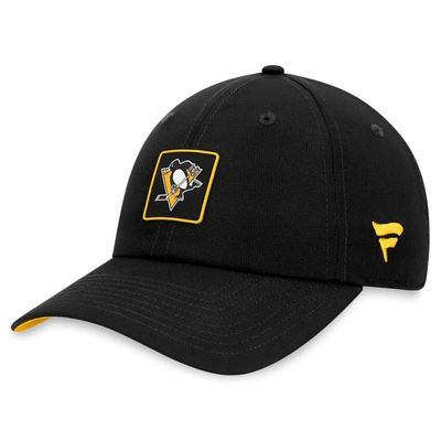 Fanatics Branded  Black Pittsburgh Penguins Authentic Pro Rink Adjustable Hat