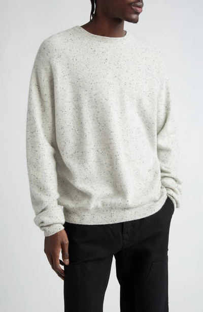 Frenckenberger Cashmere Crewneck Jumper In Pointilsed Frost