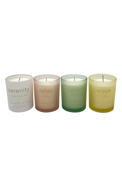 Sand And Fog Set Of 5 Mini Candles In Pink