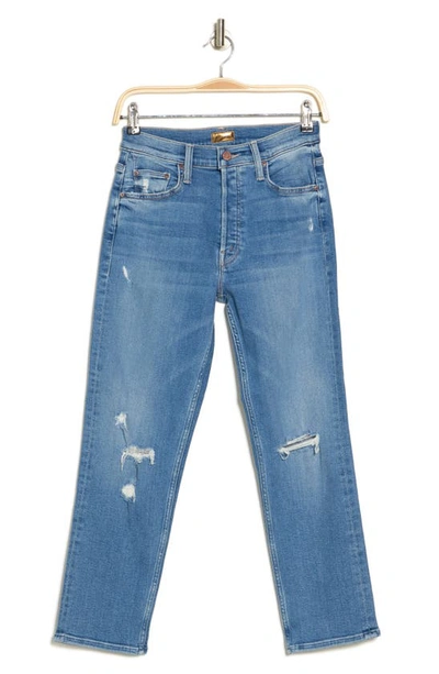 Mother The Tomcat High Waist Crop Straight Leg Jeans In Play Like A Pirate