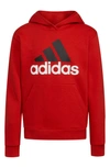 Adidas Originals Kids' Essential Fleece Hoodie In Bright Red