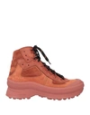 Jil Sander Woman Sneakers Brick Red Size 9 Soft Leather