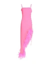Alberto Audenino Woman Maxi Dress Fuchsia Size L Polyester, Elastane In Pink