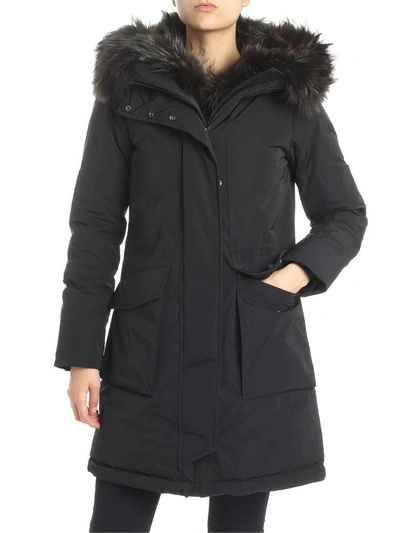 Woolrich Military Parka In Black