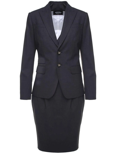 Dsquared2 Wool Dress Suit In Grigio