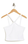 French Connection Halter Neck Jersey Top In Summer White