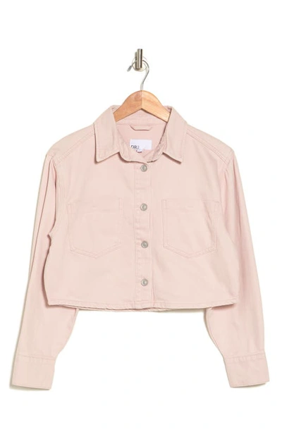 Dr2 By Daniel Rainn Crop Denim Jacket In Washed Blush