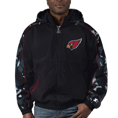Starter Black Arizona Cardinals Thursday Night Gridiron Full-zip Hoodie