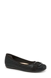 Trotters Sizzle Signature Flat In Black Leather