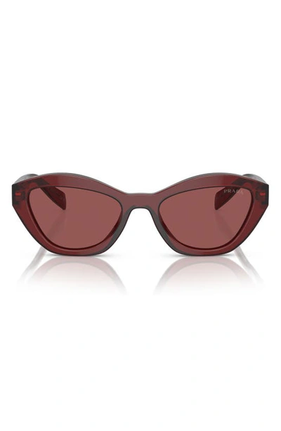 Prada 52mm Butterfly Sunglasses In Dark Violet