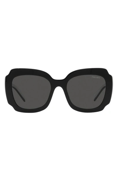 Prada 54mm Irregular Sunglasses In Black