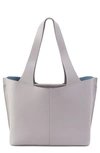 Hobo Vida Leather Tote In Morning Dove Grey