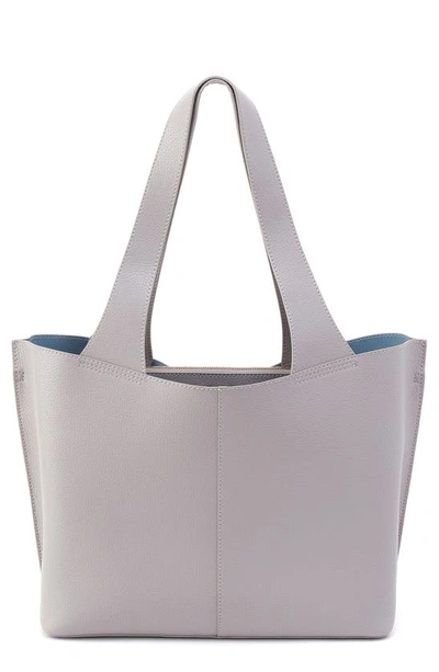 Hobo Vida Leather Tote In Morning Dove Grey