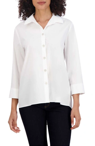 Foxcroft Kelly Button-up Shirt In White