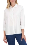 Foxcroft Sanda Cotton Blend Button-up Shirt In White
