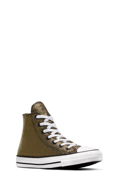 Converse Kids' Chuck Taylor® All Star® High Top Trainer In Black/ Gold/ White