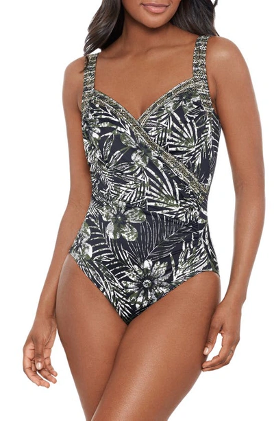 Miraclesuit Zahara Sanibel Underwire One-piece Swimsuit In Black,multi