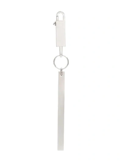 Rick Owens Large Barrette Keychain In Metallic