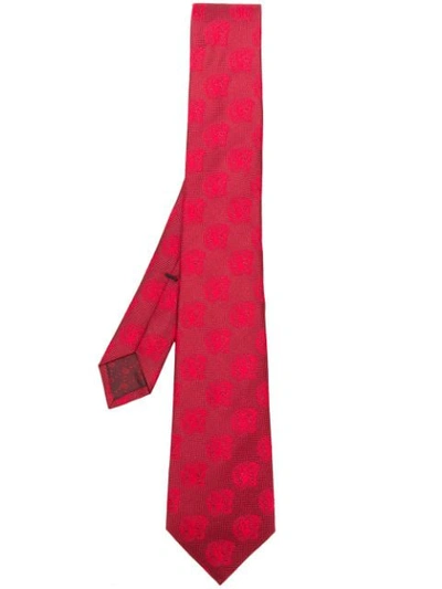 Gucci Roaring Tiger Patterned Tie - Red