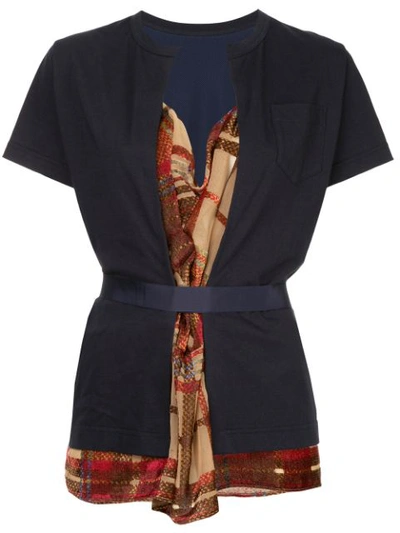 Sacai Printed Cardigan-blouse - Blue