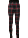 Ermanno Scervino Skinny Fit Plaid Trousers In Black