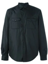 Aspesi Technical Snap Shirt Jacket In Black