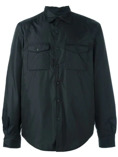 Aspesi Technical Snap Shirt Jacket In Black