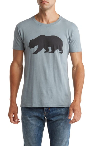 American Needle Cali Bear Cotton Graphic T-shirt In Smoke Blue