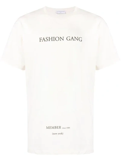 Ih Nom Uh Nit Fashion Gang Printed T-shirt In Bianco
