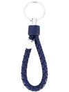 Bottega Veneta Intrecciato Keyring - Blue