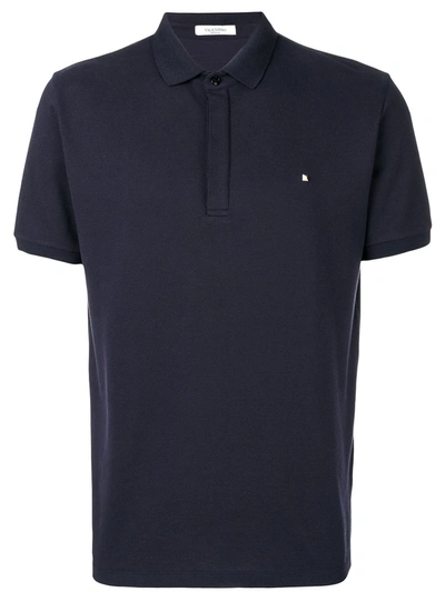 Valentino Short-sleeve Polo Shirt In Blue