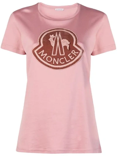 Moncler Logo T In Pink