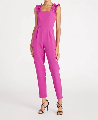 Amur Jaylee Ruffle Strap Jumpsuit In Chablis Berry In Purple