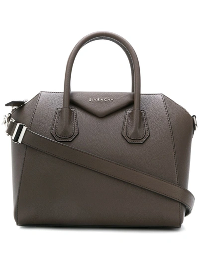 Givenchy Heather Grey Antigona Mini Leather Tote Bag