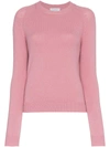 Alexandra Golovanoff Cashmere Slim Fit Jumper In Pink