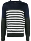 Joseph Stripe Novelty Knit Sweater - Blue